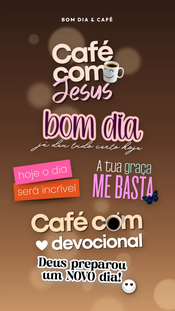 Figurinhas do pack: bom dia e café