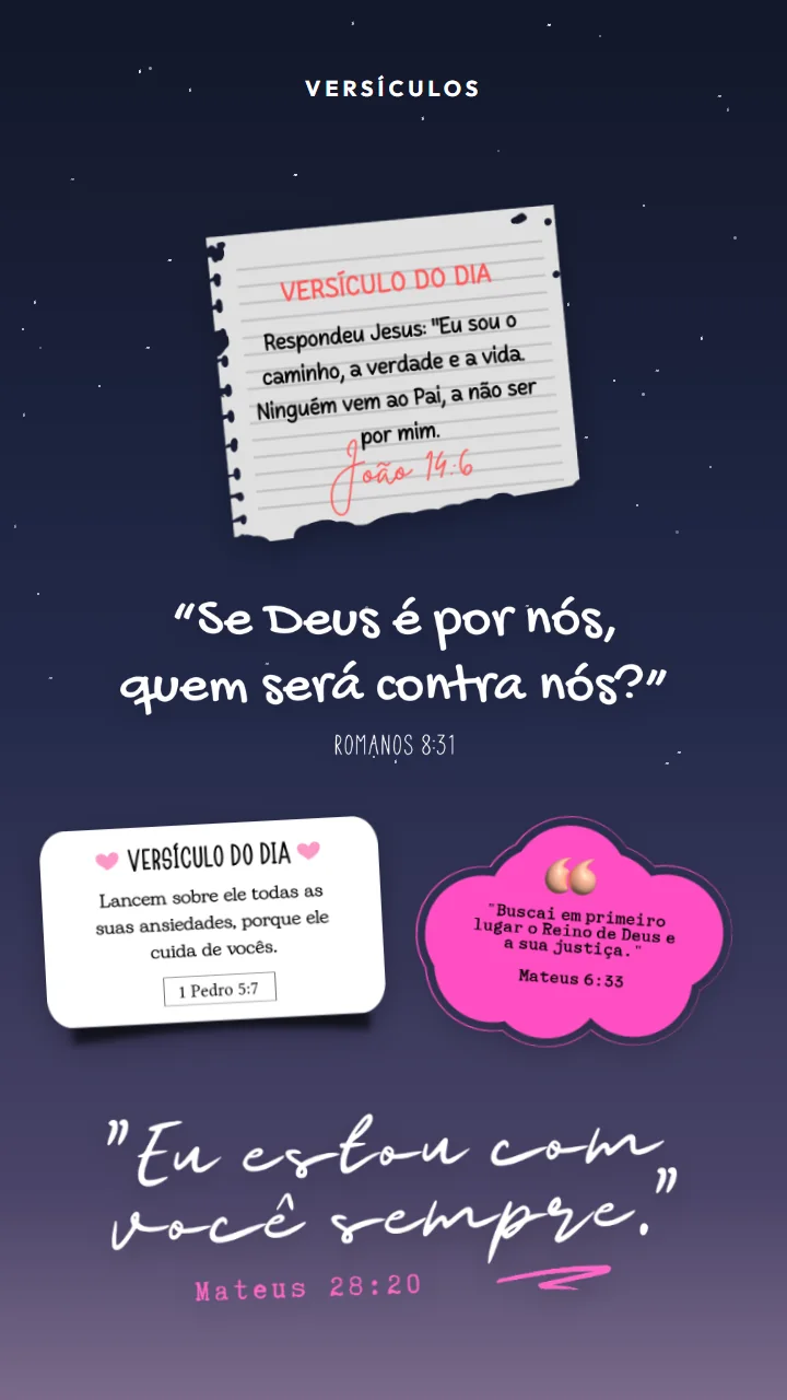 Figurinhas do pack: versículos