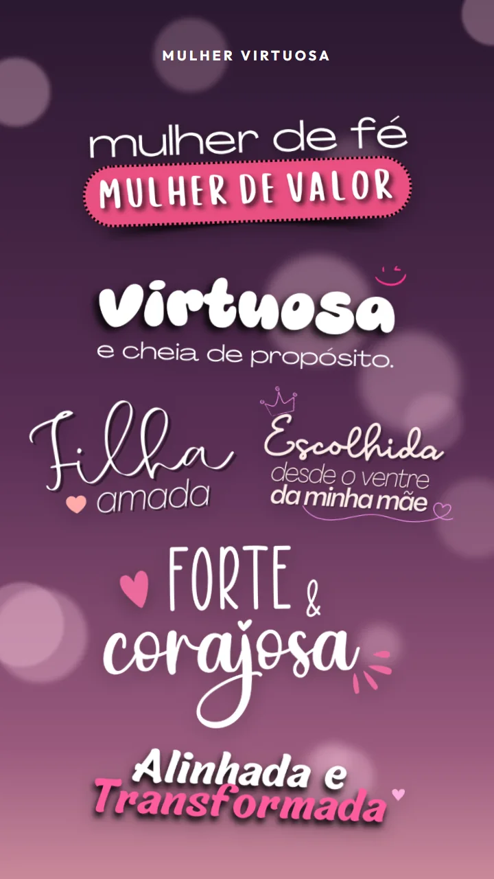 Figurinhas do pack: mulher virtuosa