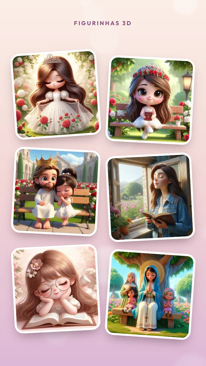 Figurinhas do pack: figurinhas 3D